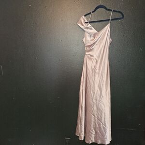 Elegant Pink One-Shoulder Dress
